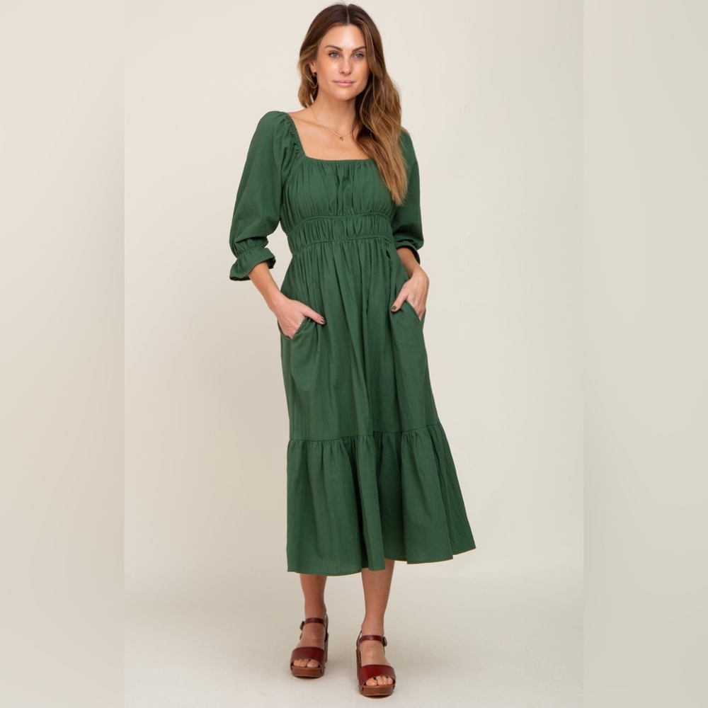 Pinkblush Green Midi Dress